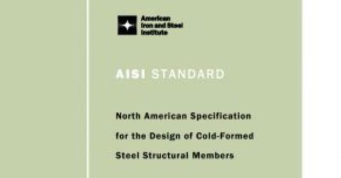 Cold-Formed Steel Design Codes Update