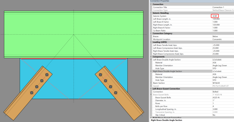 RISA | Vertical Diagonal Brace Extended Shear Tab Connections In…