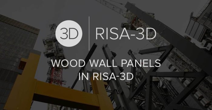 Wood Wall Panels in RISA-3D