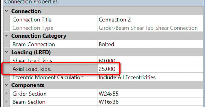 How to Account for Axial Loads in your RISAConnection Designs