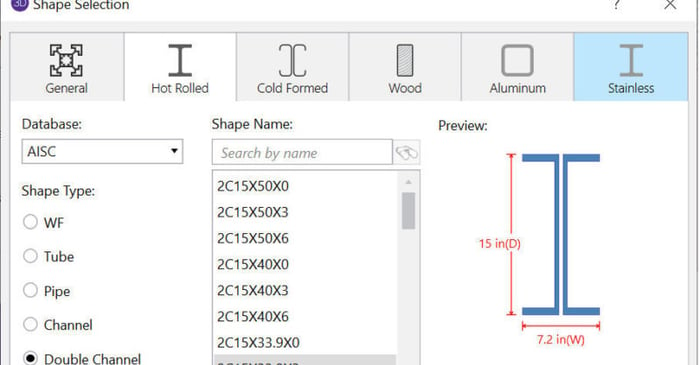 Design of Back-to-Back Hot Rolled Channels in RISA