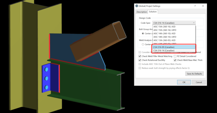 Vertical Brace Connections per Canadian Code now Available