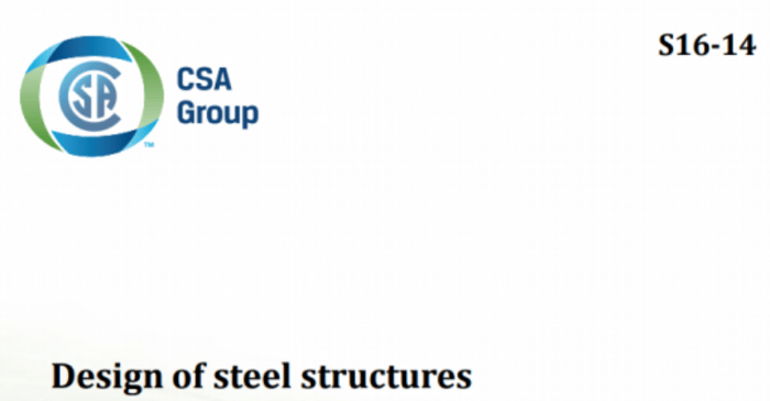 CSA S16-14 Canadian Steel Code now Available