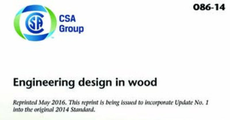 csa o86-14 canadian wood code now available