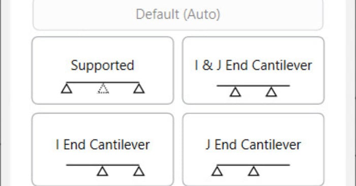 Beam Deflection Ratio Options