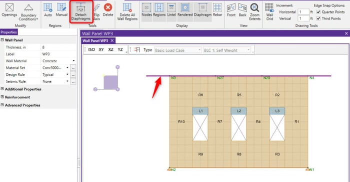 How Do I Detach a Wall Panel From a Diaphragm?