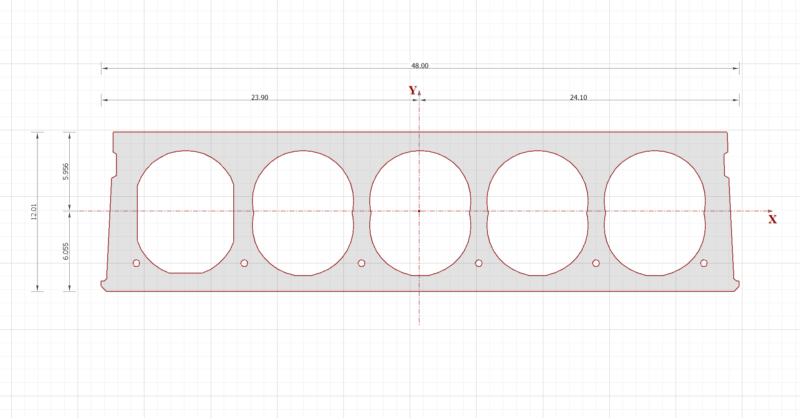 building cross sections using dxf