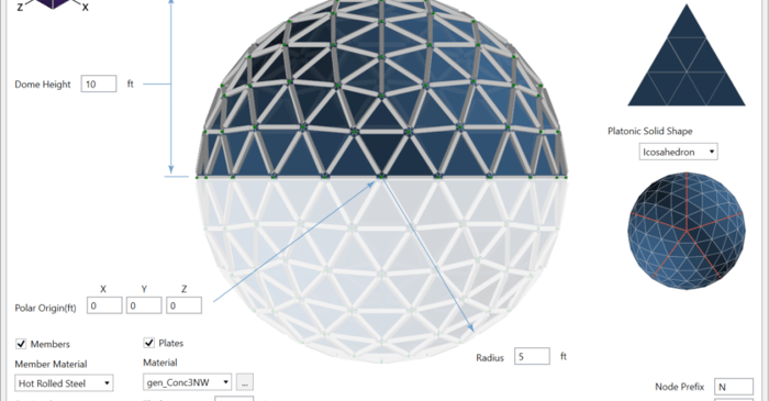 How to model a Geodesic Dome in RISA-3D?