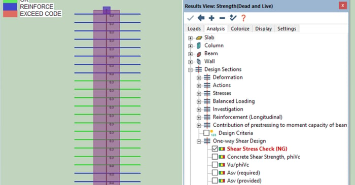 Quickly Evaluate Graphical One-Way Shear Results in ADAPT-Builder