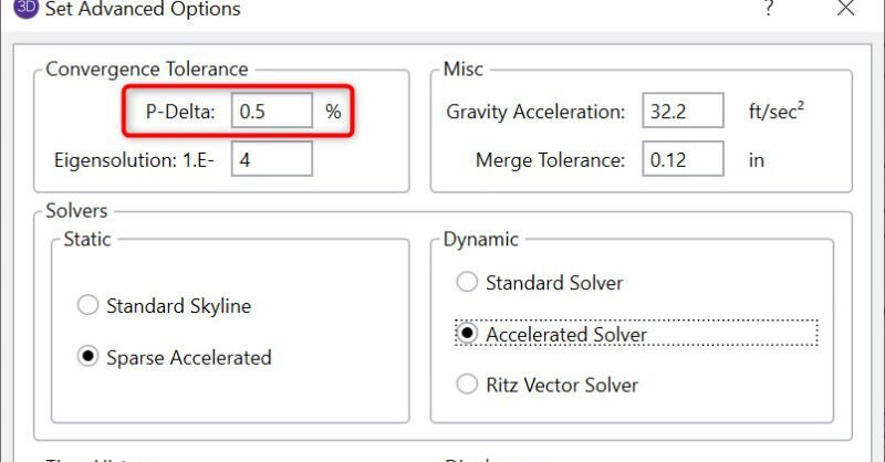 RISA | Beam Deflection Ratio Options