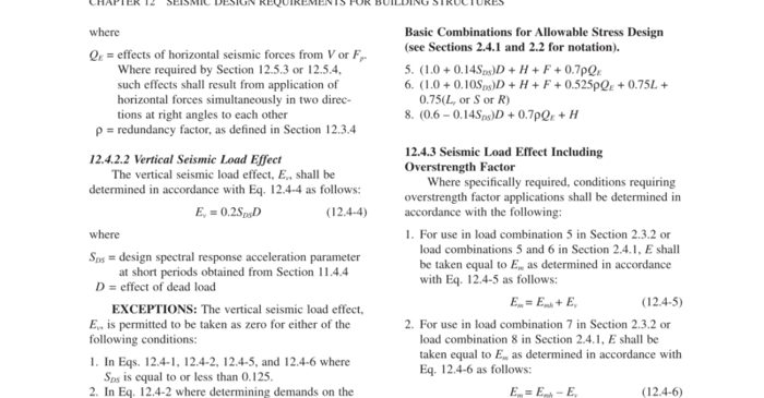 How to Use Seismic Factors in Load Combinations in RISA-3D