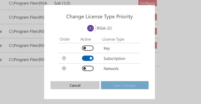 Convert Standalone/Network License Type to Subscription with the RISA…