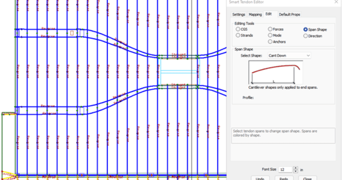 Smart Tools for Tendon Entry and Modification in ADAPT-Builder