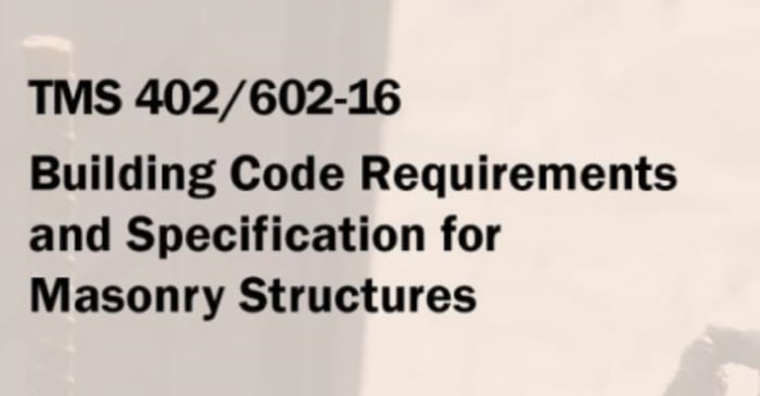 TMS 402-16 Masonry Code Specification now Available
