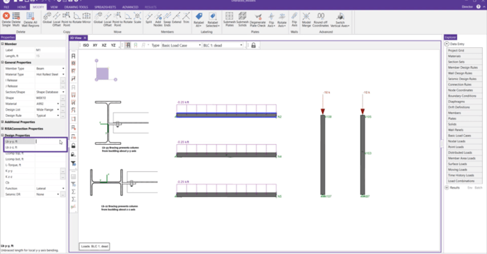 Understanding Unbraced Length in RISA-3D