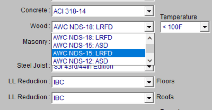 LRFD Wood Design per AWC-NDS 2015/2018 Codes