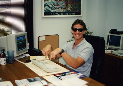 My first real office on Skypark Circle in Irvine, 1989.