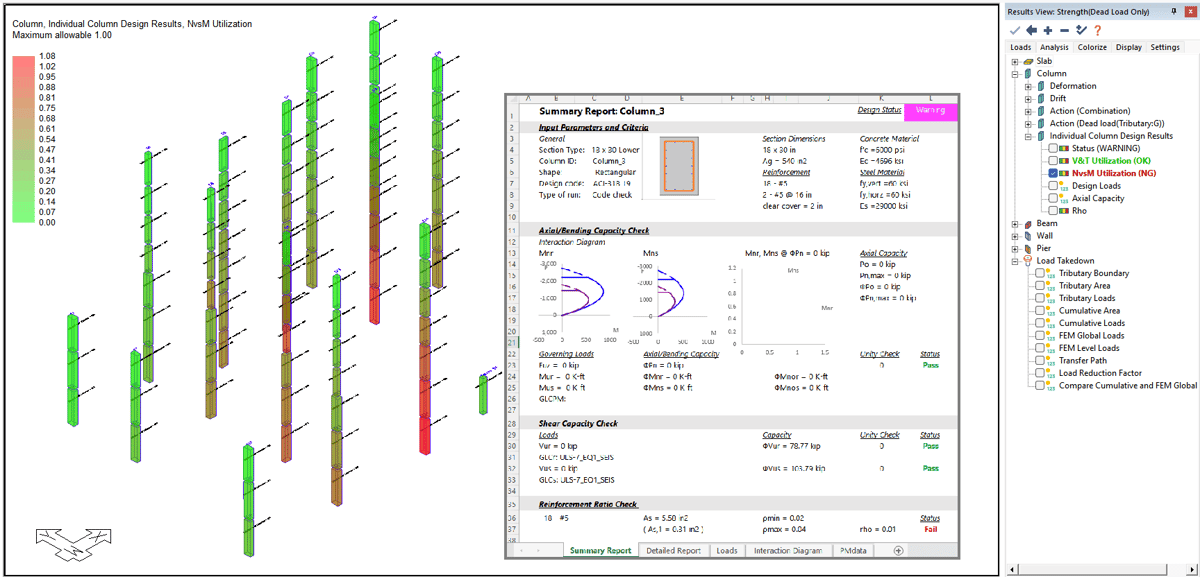 Integrated Column Code Checks in ADAPT-Builder