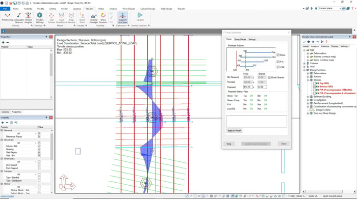 Efficient Design of Tendons with the Support Line Span Optimizer