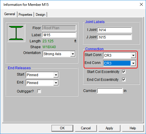 Connection Rules Member End
