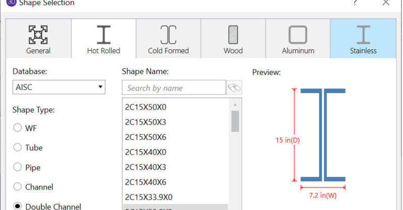 Design of Back-to-Back Hot Rolled Channels in RISA