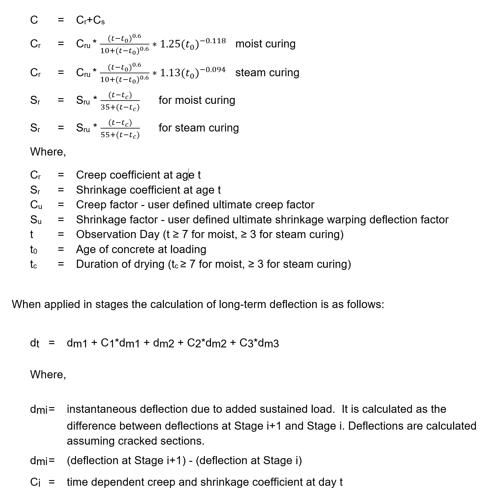 Ltd equations