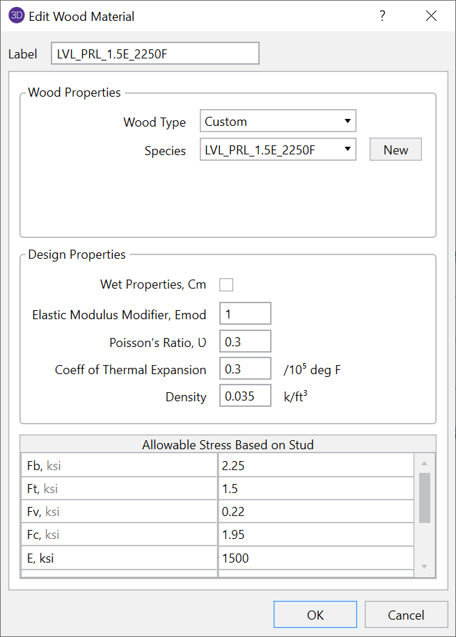 RISA | How to Create an Engineered Wood Material